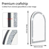 Beautifully Large Crystal Arch Wall Mirror With Diamond Mosaic Bathroom Mirror