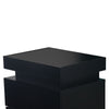 Black Bedside Table LED High Gloss 3 Drawers End Table Cabinet Bedroom Modern