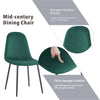 2/4/6pcs Faux Leather Velvet Fabric Dining Chairs Metal Chromed Legs Dining Room