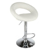 2 Swivel PU Bar Stools Chair Eclipse Leather Chrome Kitchen Gas Lift White