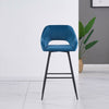 1/2X Bar Stools Velvet Breakfast Chair Kitchen High Counter Stool Pub Restaurant