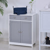75x60cm Freestanding Bathroom Storage Cabinet Unit w/2 Drawers Cupboard