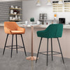 1/2/4X Bar Stools Breakfast Velvet Padded Bar Chairs Seat Kitchen Pub Stool UK