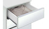 3 Drawer Bedside Table - White & Mirrored