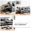 Set of 2 Industrial Coffee Nesting Table Set Stackable Sofa Side Table PC Desk