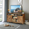 Industrial TV Stand for TVs up to 65” Fireplace TV Stand Entertainment Center