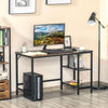 Computer Desk, Home Office Desk for Study, Writing with 2 Storage Shelves
