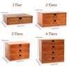 Wooden Small Chest of Drawers Storage Cabinet Desktop Trinkets Box Jewelry Case