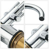 Kitchen Tap Sink Mixer 2 Lever Tap Swivel Modern Chrome Basin Water Fall Taps
