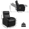 Recliner Massage Sofa PU Upholstered Armchair Electric Massage Heating Function
