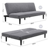 Grey 3 Seater Sofa Bed Settee Click Clack Recliner Sleeper Sofa Single Sofa Beds