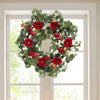 Large 18" Artificial Rose Wreath Door Spring Summer Garden Wreath Home Decor UK