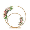 Gold Wedding Arch Flower Stand Metal Double Ring Balloons Rack Stage Backdrop UK