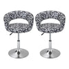 2 Pcs Bar Stools Breakfast Kitchen Padded Barstools Swivel Gas Lift Rest Chairs