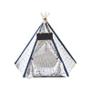 Little Star Folding Pet Teepee House Dog Tent Teepee Bed Washable Cushion Mat UK