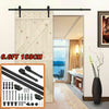 6 FT Sliding Barn Wood Door Hardware Steel Slide Closet Rail Track Set Kit Home
