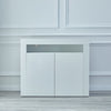 Modern Cabinet High Gloss Doors Cupboard Matt Sideboard LED Storage White Black