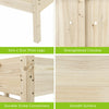 Raised Garden Bed 2-Tier Fir Wood Elevated Planter Flower Herb W/ Drain Holes