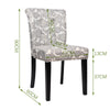 High Back Knocker Ring 2/4X Dining Chair Fabric/PU Leather Buttoned Side Chairs