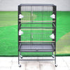 Large Metal Rolling Bird Cage for Parrot Budgie Canary Lovebird Cockatoo Conure