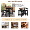 High Table & Chair Set Bar Kitchen Dining Breakfast Furniture Padded Stools 5PCS