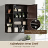 3 Tier Mirrored Bathroom Cabinet Wall Mount Storage Cupboard W/ Display Shelves