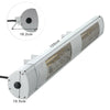 Outdoor Electric Patio Heater Garage Garden Halogen Wall Mounted with Remote 3KW
