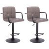 2x Bar Stools Gas Lift Swivel Stool Hub Club Cafe Breakfast Chairs Leather Stool