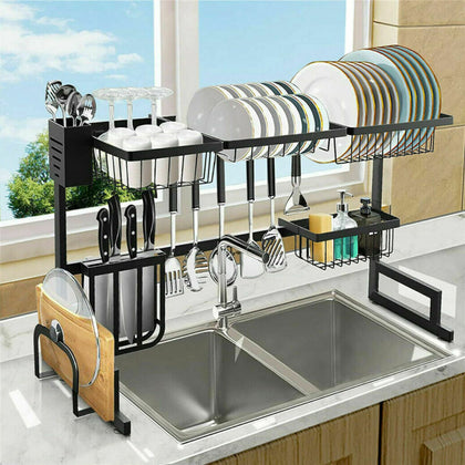 Heavy Duty Over Sink Dish Drying Rack Antirust Dish Drainer Rack Kitchen Counter