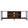 Industrial TV Unit TV Stand Cabinet With Shelf Metal Frame Living Room Wood