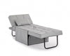 1 Seater Sofa Ottoman Grey Fabric ClicClac Recliner Chaise Sofabed Convertaible