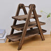 3-tier Tray Storage Rack Wooden Carbonized Vegetable Shelf Kitchen Hotel