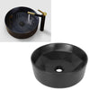 Small 400mm Round Counter Top Basin Bowl Cloakroom Bathroom Wash Sink Black