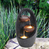 Indoor Outdoor Fountain Water Feature LED Lights Garden Patio Statue Home Decor