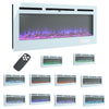 LED Electric Fire 12 Flame Adjustable Log Burning Fireplace w/Remote Wall Insert