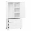 Industrial Wardrobe White 90x50x180 Metal Q5L2