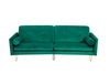 Velvet Sofa Bed Living Room Furniture 2 seater sofa bed with 2 bolister cushions