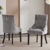 Velvet Knocker Chair, Dining Chairs Set of 2, Upholstered Accent Side Chair
