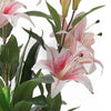 3FT Artificial Pink Lily Decorative Plant with Pot Large Flowers Indoor Outdoor