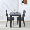 Modern White/Black Dining Table for 2-4 Small Space Wooden Kitchen Table Writing