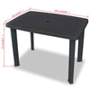 3 Sizes Outdoor Garden Table Plastic Anthracite Weather Resistant Furniture