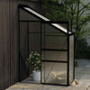 Half Walk-in Greenhouse Alu with Base Frame Lean to Wall Grow House Garden Shed