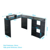 L-shaped Computer Desk Corner PC Table Workstation Home Office w/Shelves/Draw