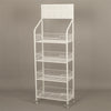 White Shop Retail Shelf Wire Mesh Display Rack Supermarket Movable or Fixed Legs