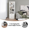 6-Tier Modern Bookshelf 188 cm Tall Bookcase w/ 4 Open Shelves and 2 Drawers