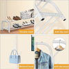 Heavy Duty Clothes Rail Metal Garment Hanging Stand Shoe Rack Home Storage Shelf