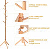 Beech Wooden Standing Coat Rack 8 Hooks Wood Tree Stand Coat Hat Handbag Rack