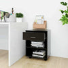 Rolling Cabinet High Gloss Black 46x36x59 cm Chipboard Organiser