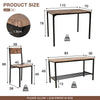 Modern Dining Table and Chairs Set 2xChairs 1xBench Metal Frame Kitchen Home Bar
