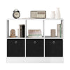 2 Tier 6Cubes Book Shelves Storage Shelf Bookcase Display Unit Organizer